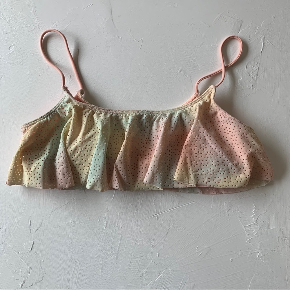 LA Hearts Pastel Flutter Bikini Top